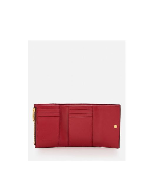 Bottega Veneta Purple Three-Fold Wallet