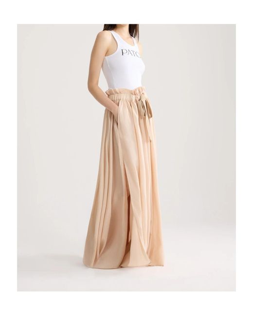 Patou Natural Ribbon Maxi Skirt