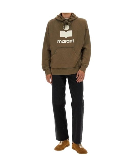 Isabel Marant Green 'Miley' Sweatshirt With Logo for men