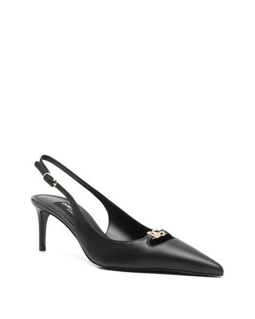 Dolce & Gabbana Black Open-Toe High-Heeled Sandals