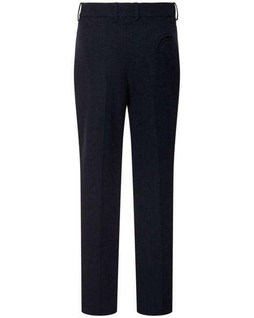 Blazé Milano Blue Fox Straight Wool Pants