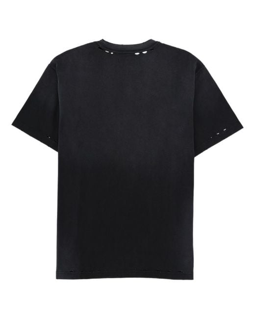 Purple Brand Black Paint Logo T-Shirt for men