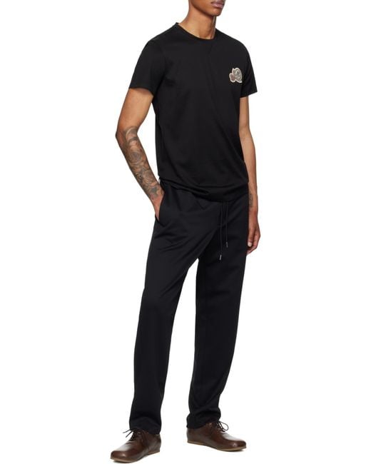 Moncler Blue Logo Jogging Trousers for men