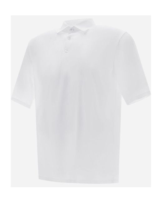 Herno White Ultralight Scuba Polo Shirt for men
