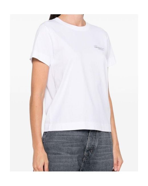 Givenchy White Logo Printed Crewneck T-Shirt