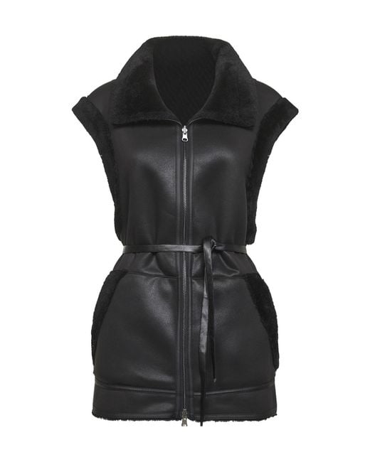 Urbancode Black Belted Sleeveless Jacket