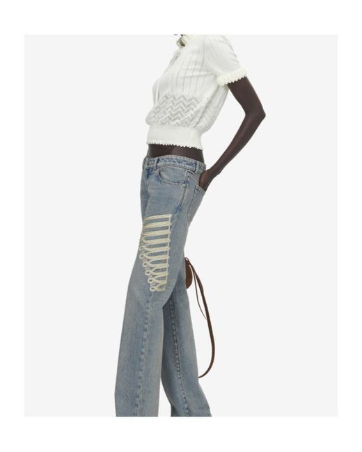 McQueen White Pointelle Knit Top