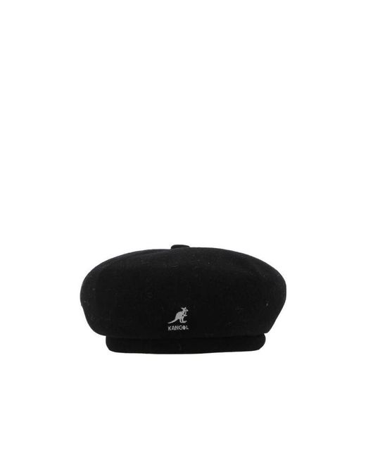 Kangol Black Logo-Embroidered Jax Beret for men