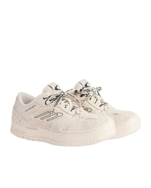 Balenciaga White Hamptons Platform Sneakers