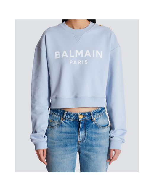 Balmain Blue Print Sweater