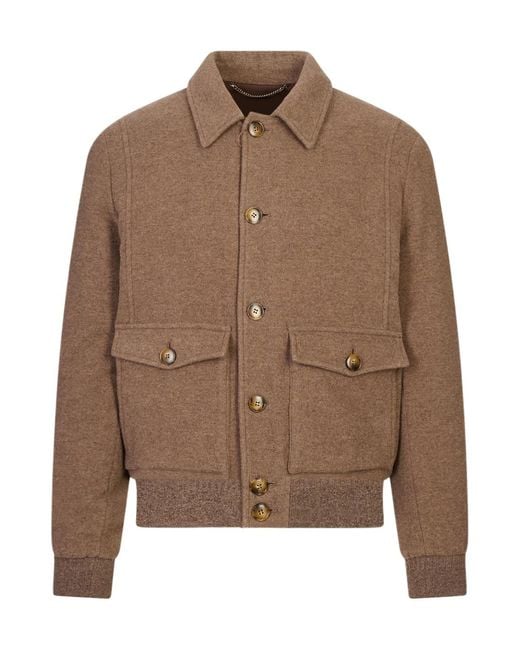 Canali Brown Wool Jacket for men