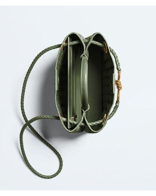 Bottega Veneta Green Small Andiamo Top Handle Bag