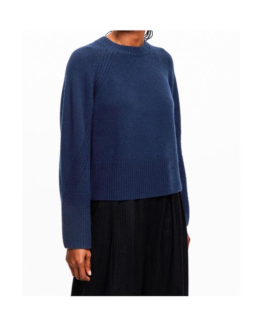 Joseph Blue Crew Neck Long-Sleeved Sweater