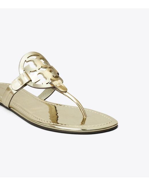 Tory Burch White Miller Metallic Sandals