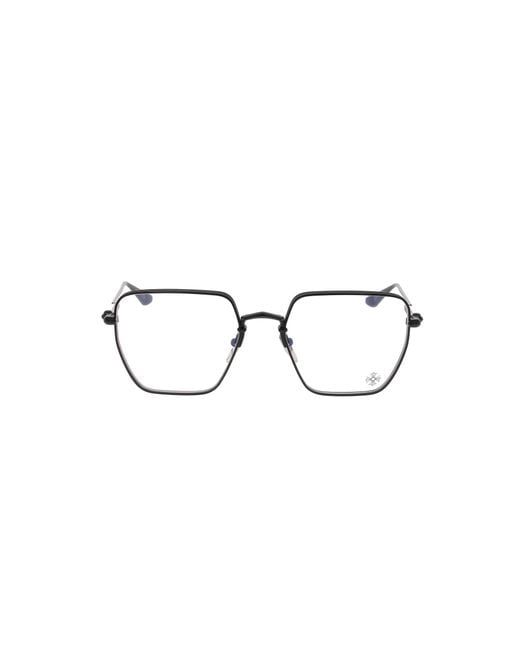 Chrome Hearts Black Full-Rimmed Plano Lenses