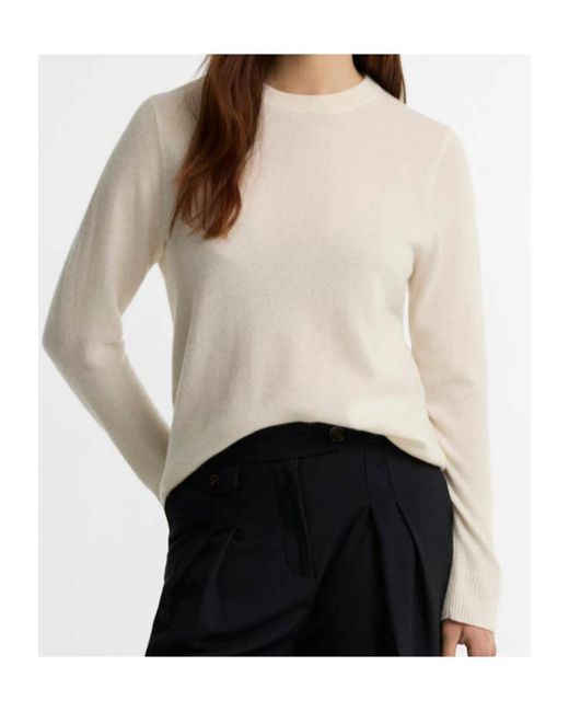 Barbour White Crew-Neck Pullover