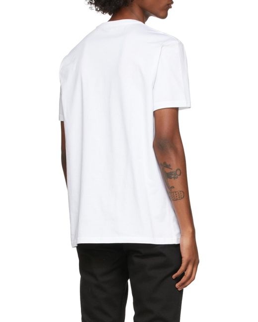 McQueen White Graffiti Logo Crewneck T-Shirt for men
