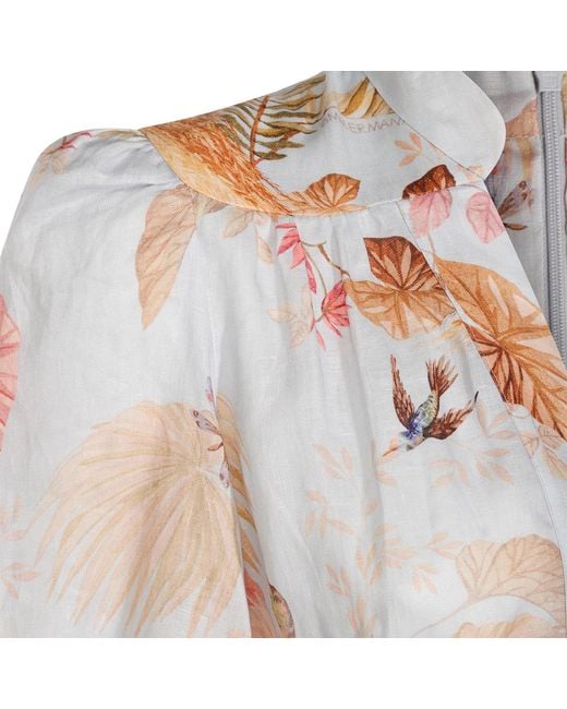 Zimmermann White Printed Dress