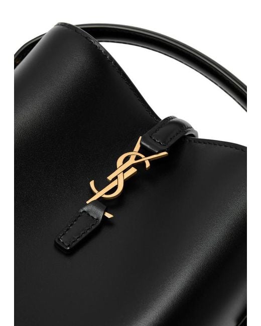Saint Laurent Black Le 37 Mini Leather Bucket Bag