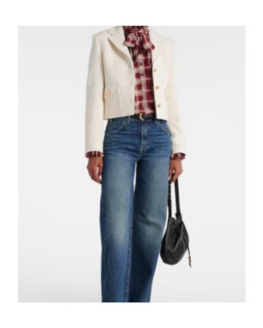 Nili Lotan White Lapel Casual Jacket