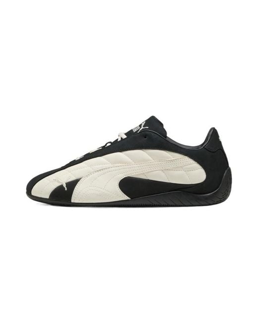 PUMA Black Logo-Embroidered Sneakers for men