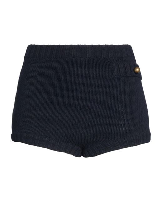 Chloé Blue Solid Color Knitted Hot Pants