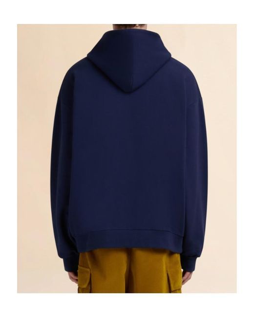 Marni Blue Logo Printed Hoodie for men