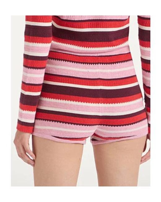 LaDoubleJ Red Veneziana Shorts