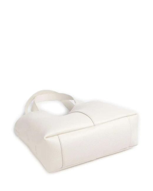Coccinelle White C-Easy Logo Plaque Shoulder Bag