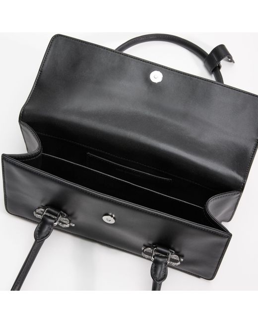 Self-Portrait Black Bow Embellished Tote Bag