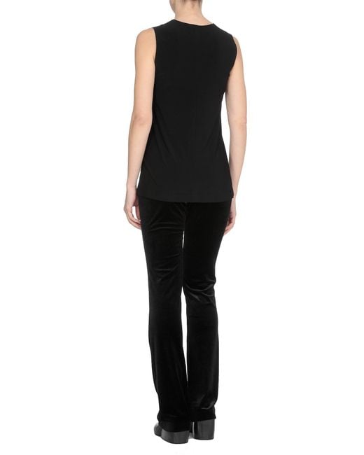 Norma Kamali Black Crewneck Sleeveless Tank Top