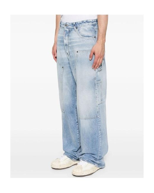 DSquared² Blue Light Diagonale Wash London Bro Jeans for men