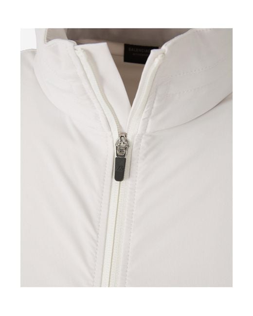 Balenciaga White Logo-Print Track Jacket for men