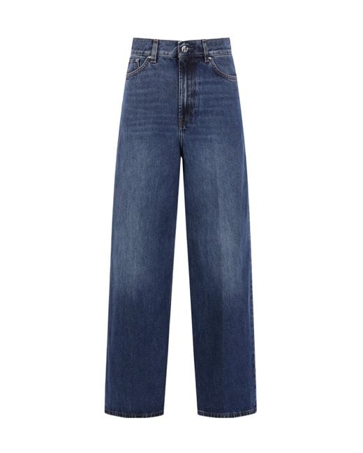 Totême Blue Totême High-Waisted Straight-Leg Jeans