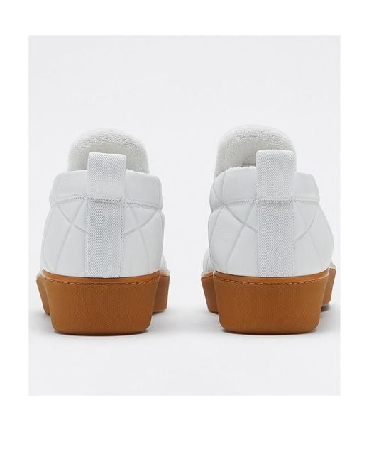 Bottega Veneta White Quilted Casual Sneakers for men