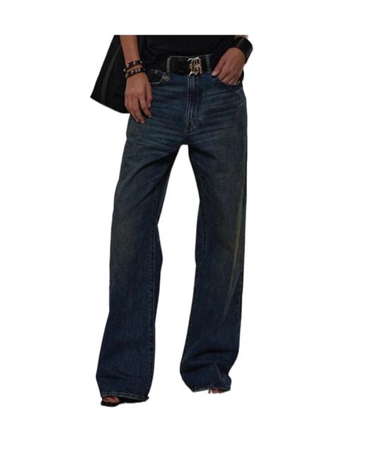 R13 Gray Darcy Loose Straight Jeans