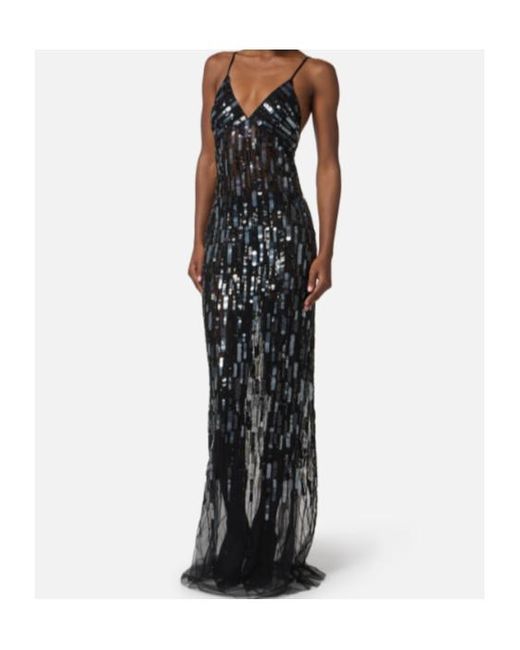 Elisabetta Franchi White Sequin Embellished Dress