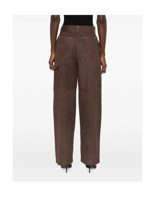 IRO Brown Casual Trousers With Belt Loops