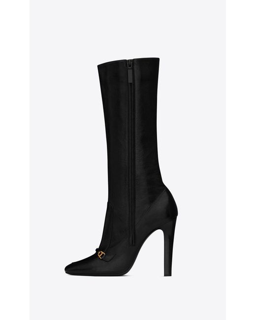 Saint Laurent Black Camden Heeled Boots