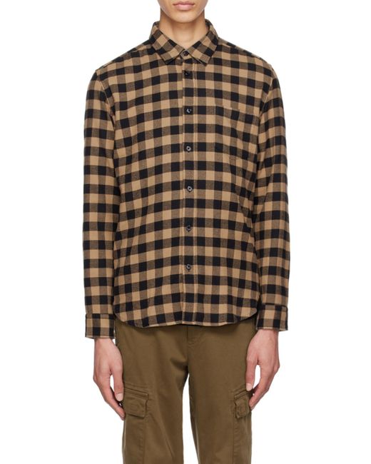 Boss Brown Plaid Shirt for men