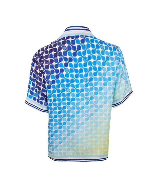 Casablanca Blue Printed Shirt for men