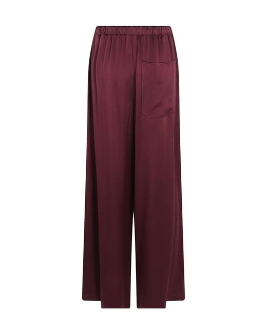 Ann Demeulemeester Purple Elastic-Waist Casual Trousers