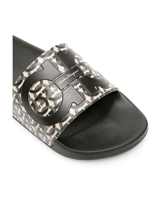 Ferragamo Multicolor Ferragamo Gancini Pattern Sandals for men