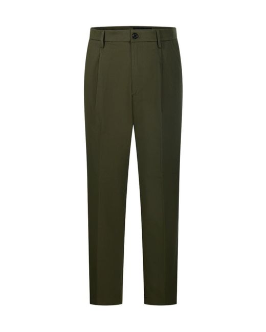 Department 5 Green Straight-Leg Casual Trousers for men