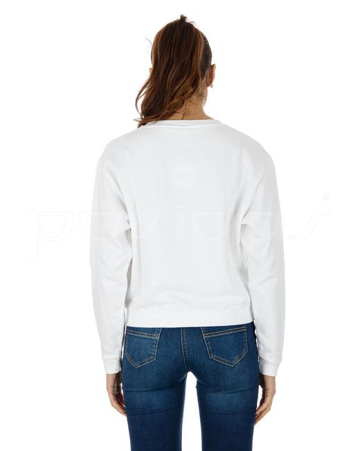 Moschino White Logo Printed Pattern Sweater