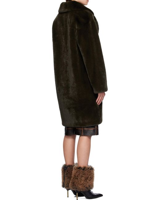 Stand Studio Black Camille Faux Fur Teddy Coat