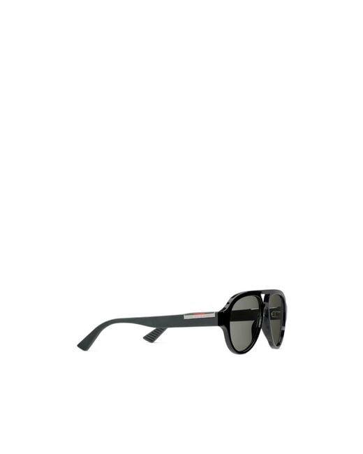 Gucci Black Eyewear Pilot Frame Sunglasses for men