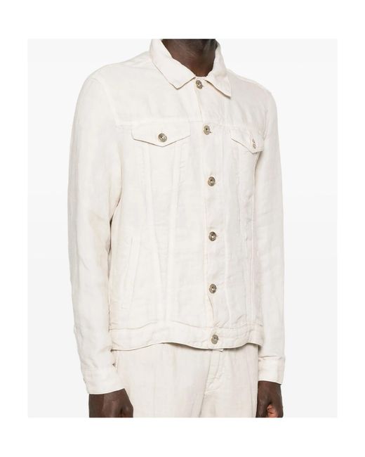Eleventy White Linen Jacket for men