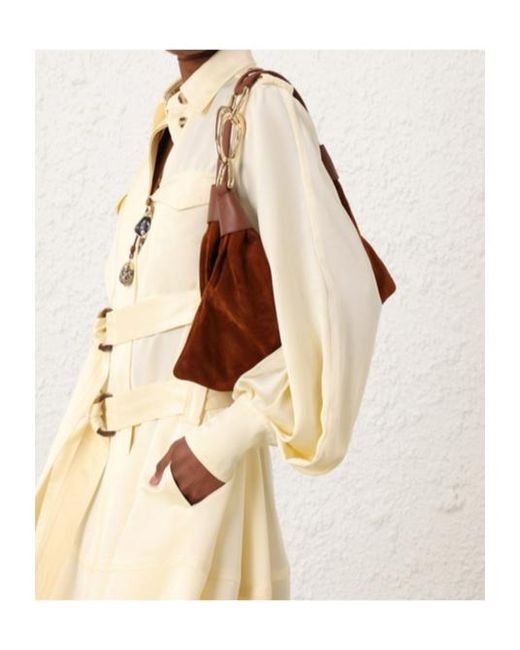 Zimmermann Brown Trampoline Small Hobo Bag