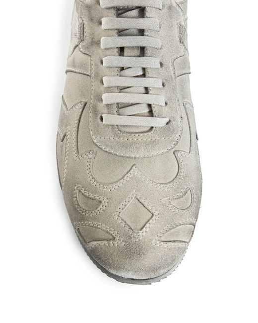 Ann Demeulemeester White Lace-Up Low-Top Sneakers for men
